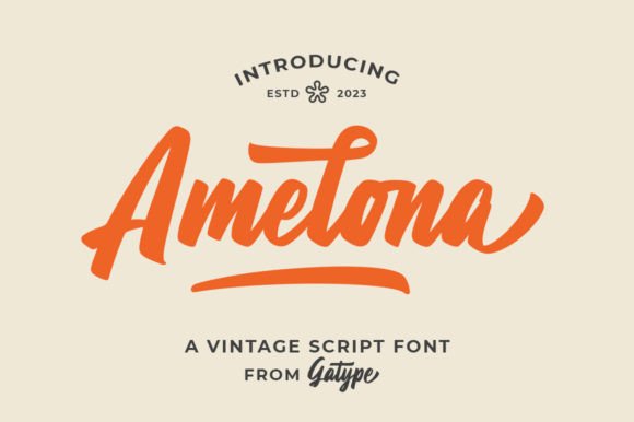 Amelona: The Vintage Script Font for Handmade Labels and Branding