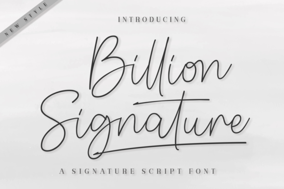 Billion Signature: A Romantic Typeface for Editorial Design
